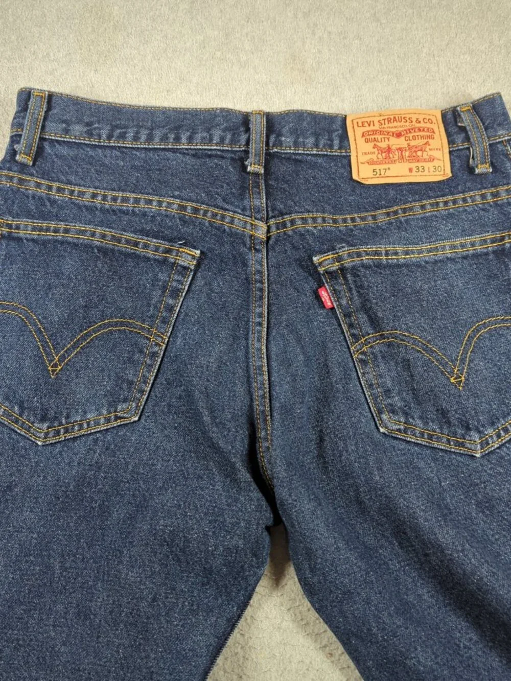 Levi's 517 Jeans Men 33x30 (Fit 33x29) Bootcut Cowboy Rodeo Western Dark Wash